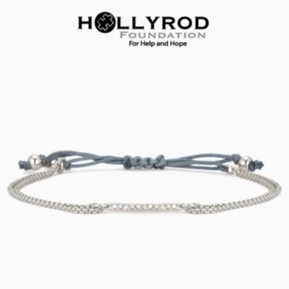 Autism Awareness Stella & Dot Silver Pave Wishing Bracelet New!